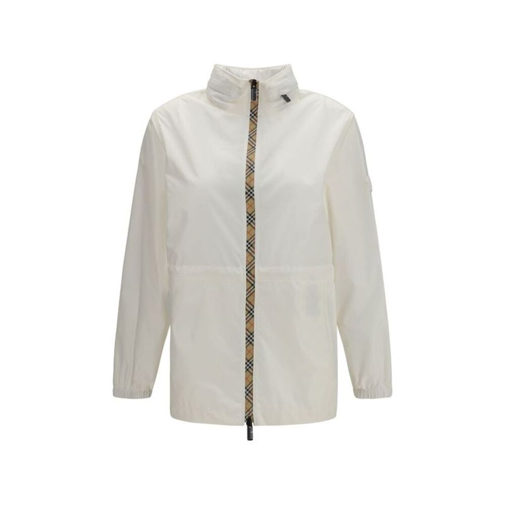 Burberry White Polyamide Shell Women's Jacket
